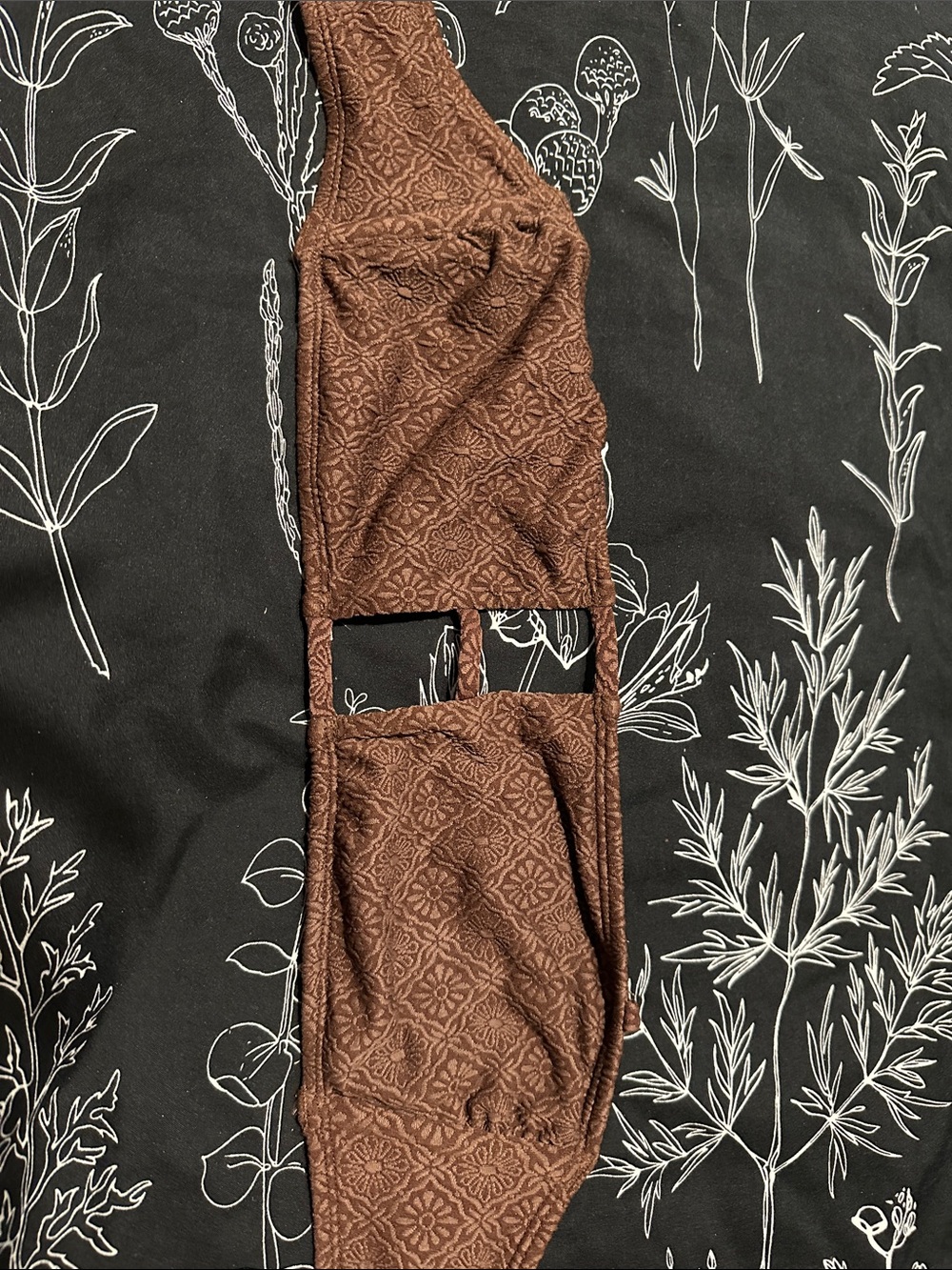 wild fable Brown Textured One-Shoulder Bikini Top